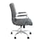 Flash Furniture Mid-Back Gray/Chrome LeatherSoft Executive Swivel Chair GO-2286M-GR-GG - alternate 7